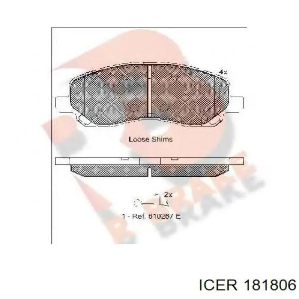 181806 Icer Pastillas delanteras