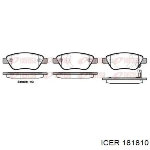 Pastillas de freno 181810 Icer