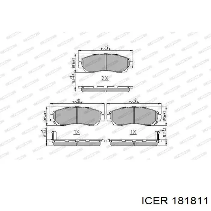 Pastillas freno delanteras Icer 181811 precio, desde 39,99 EUR