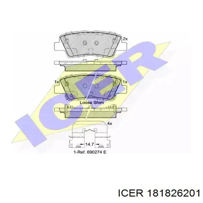 Pastillas de freno delanteras Icer 181826201