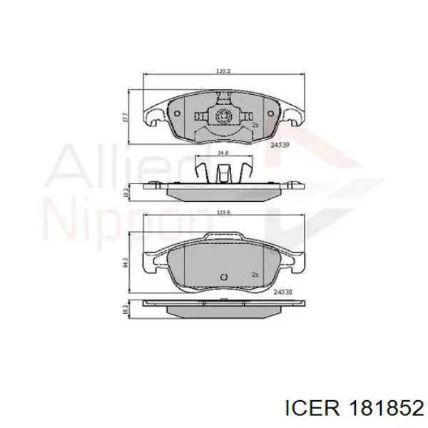 Pastillas de freno delanteras Citroen C4 UA