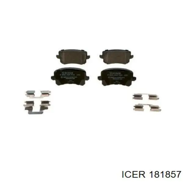 Pastillas de freno traseras 181857 Icer