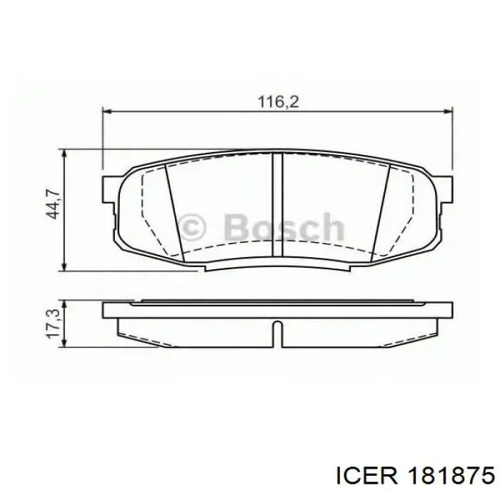 181875 Icer pastillas de freno traseras
