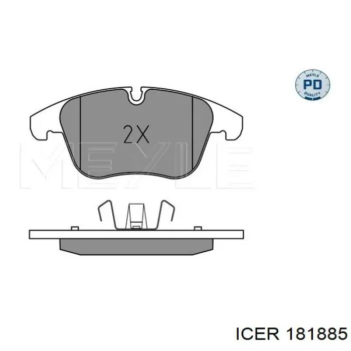 181885 Icer pastillas de freno delanteras