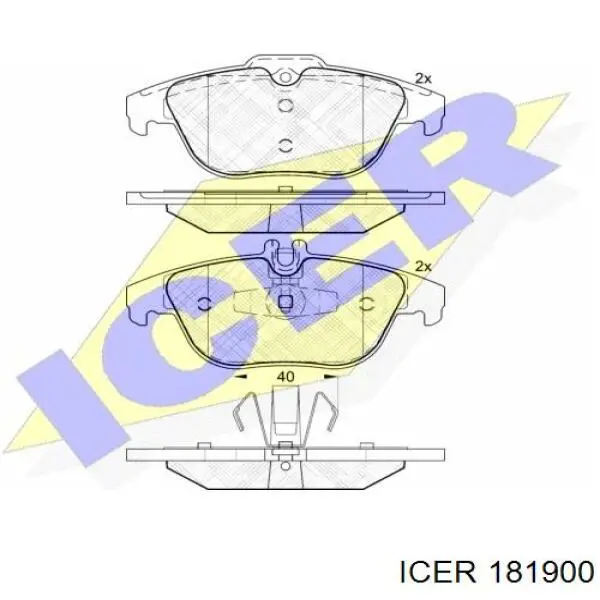 181900 Icer Pastillas freno traseras