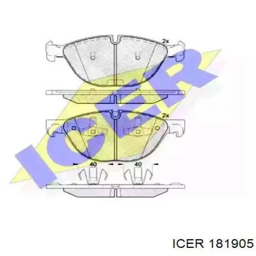 Pastillas de freno 181905 Icer