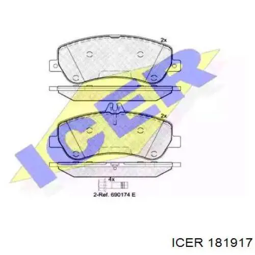 Pastillas de freno 181917 Icer