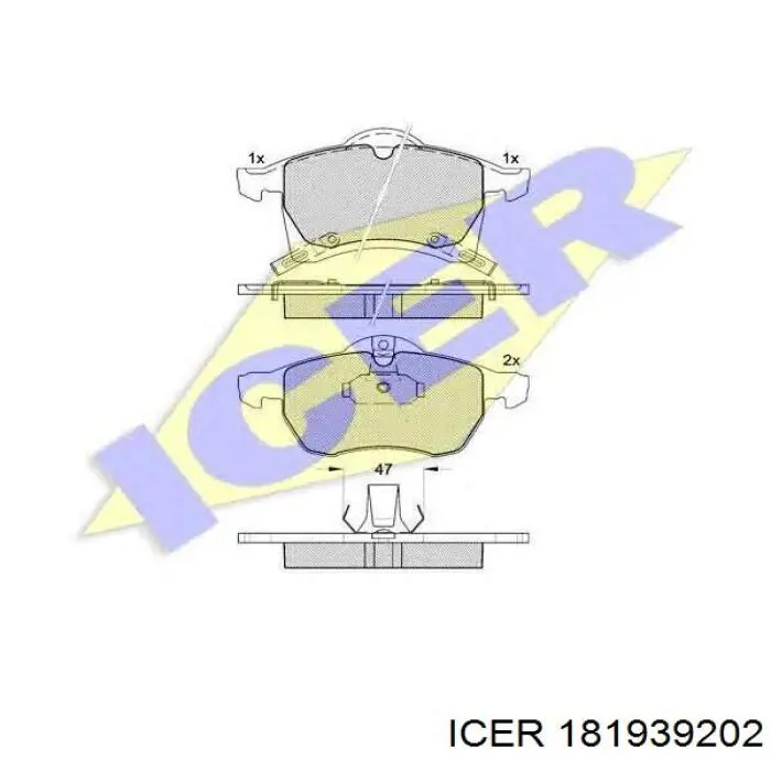 Pastillas de freno 181939202 Icer
