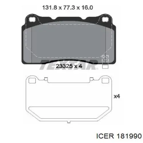 Pastillas freno delanteras Icer 181990 precio, desde 40,40 EUR