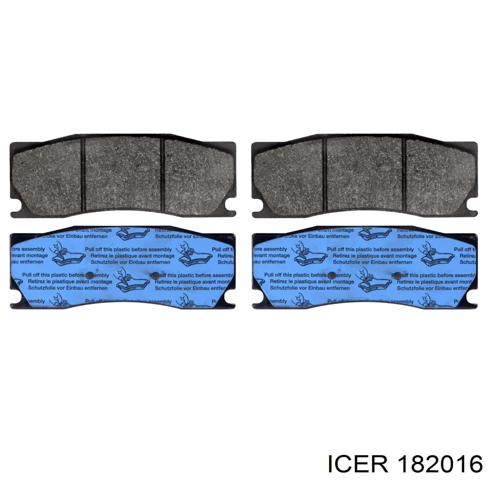 182016 Icer pastillas de freno delanteras