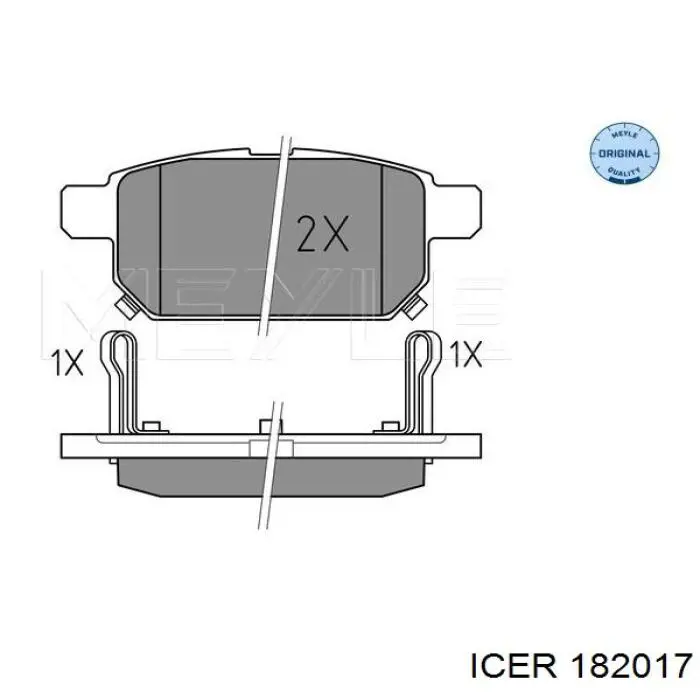 Pastillas traseras Icer 182017