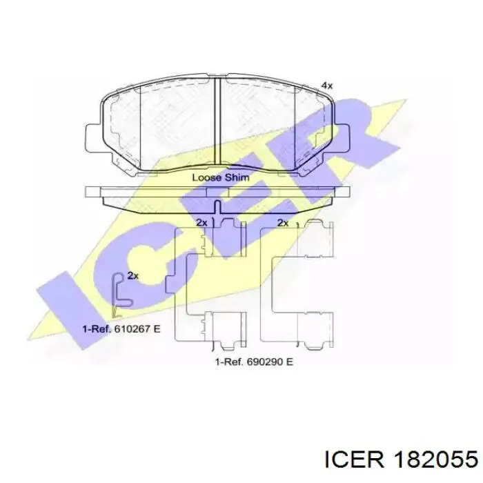 Pastillas de freno 182055 Icer
