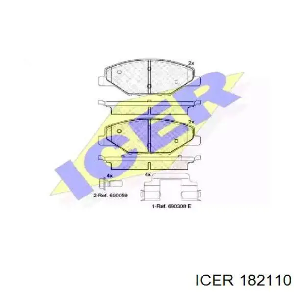 Pastillas freno delanteras Icer 182110 precio, desde 25,08 EUR