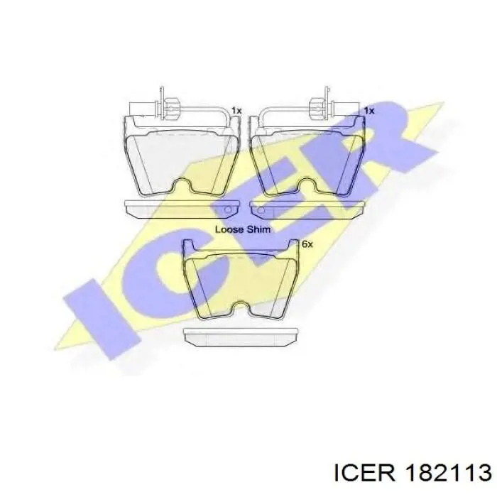 182113 Icer pastillas de freno delanteras