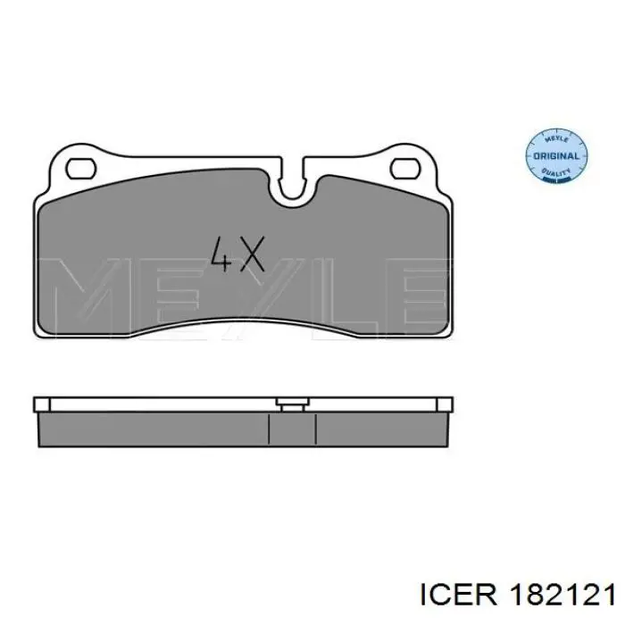 182121 Icer pastillas de freno traseras