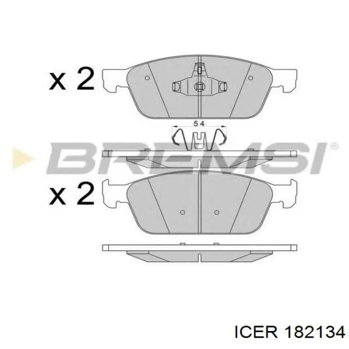 182134 Icer pastillas de freno delanteras