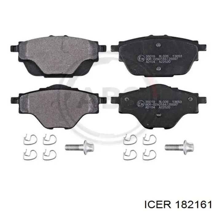 182161 Icer pastillas de freno traseras