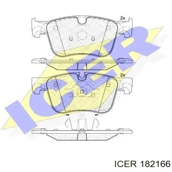 182166 Icer pastillas de freno delanteras