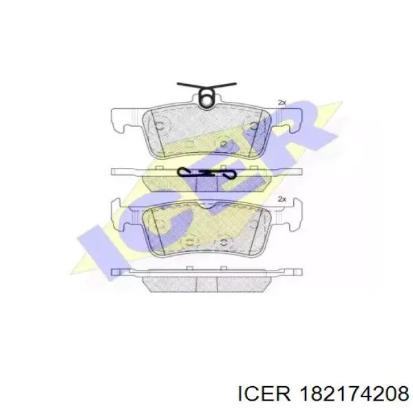 182174-208 Icer pastillas de freno traseras