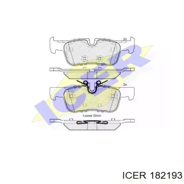 Comprar 182193 Icer Pastillas de freno traseras