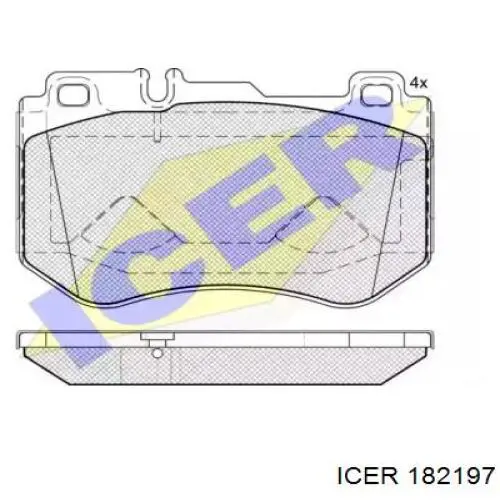 182197 Icer pastillas de freno delanteras