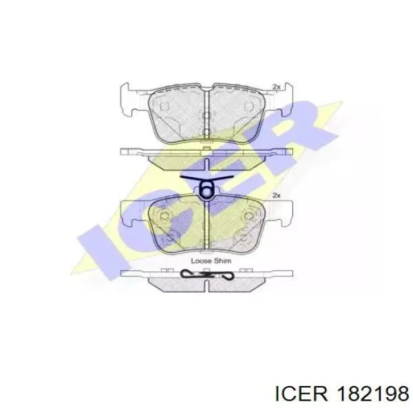 Comprar 182198 Icer Pastillas de freno traseras