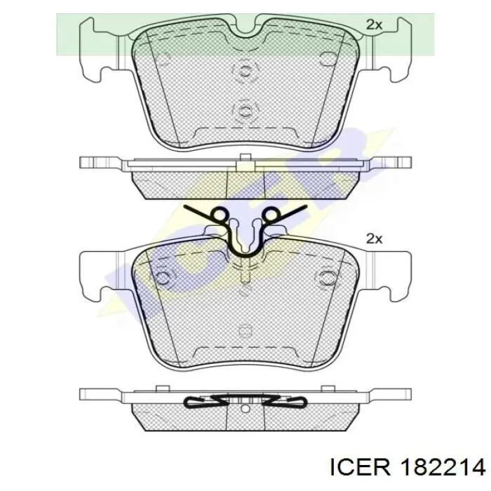 182214 Icer pastillas de freno traseras