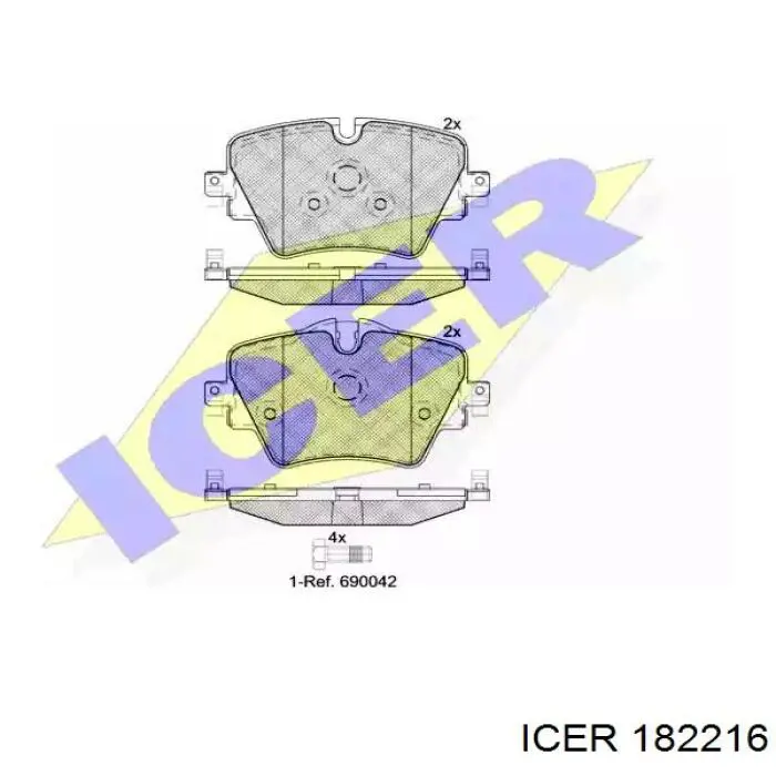 182216 Icer Pastillas delanteras