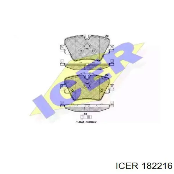 Comprar 182216 Icer Pastillas delanteras de freno