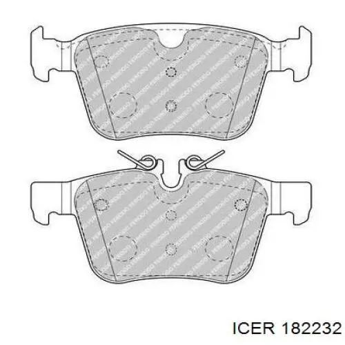Pastillas de freno traseras 182232 Icer