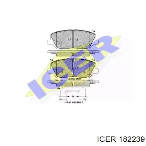 Pastillas de freno B111486 Denckermann
