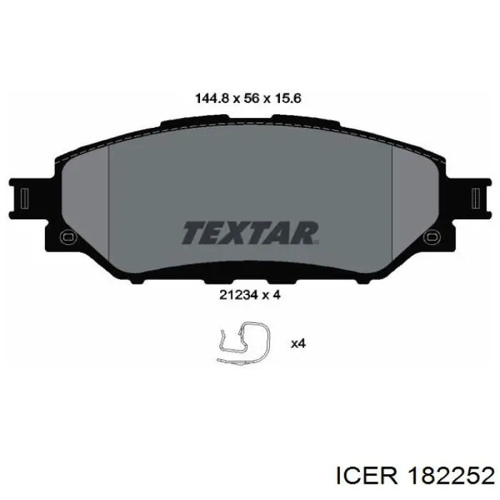 Pastillas de freno delanteras Toyota Hilux GUN12, GUN13