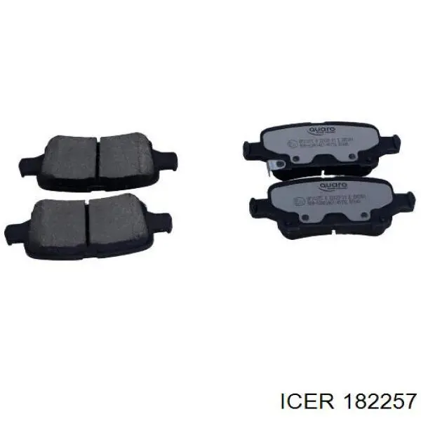 Pastillas de freno traseras 182257 Icer