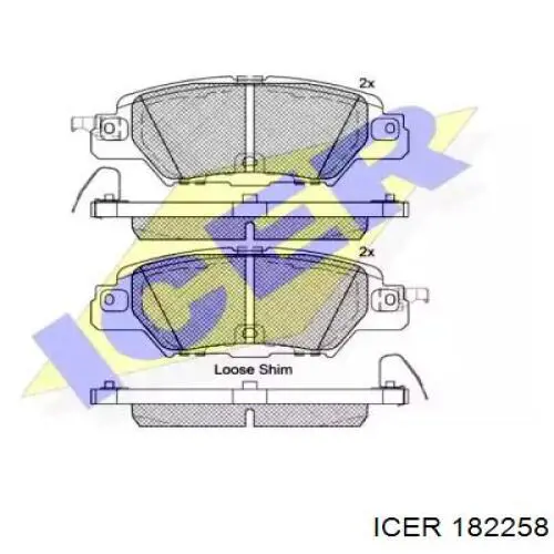 182258 Icer pastillas de freno traseras