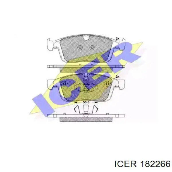 182266 Icer pastillas de freno delanteras