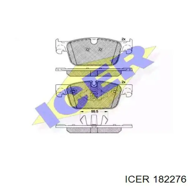 182276 Icer pastillas de freno delanteras