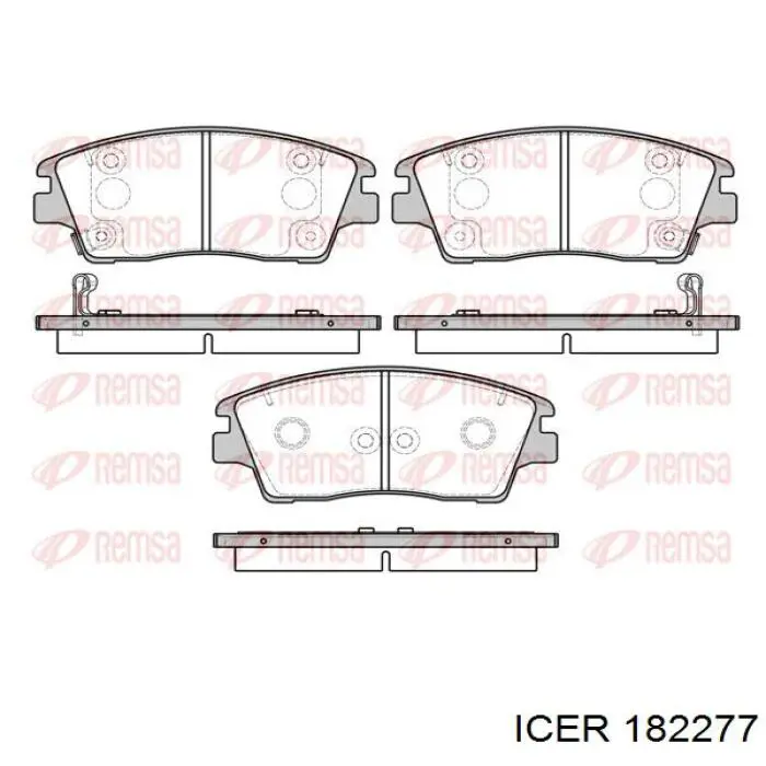 182277 Icer pastillas de freno delanteras