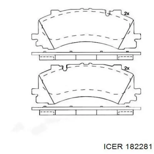 182281 Icer pastillas de freno delanteras