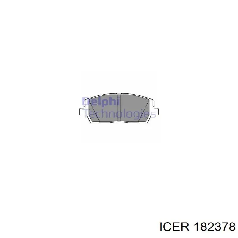 182378 Icer pastillas de freno delanteras