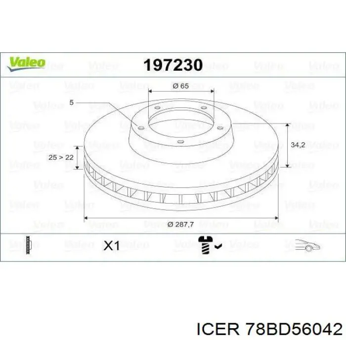 Freno de disco delantero Mercedes E C124