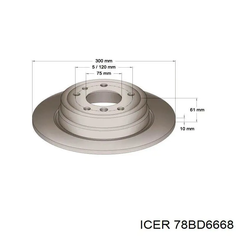 Disco de freno trasero BMW 5 E34