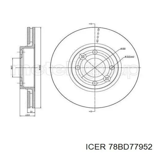 Freno de disco delantero Nissan Versa E12X