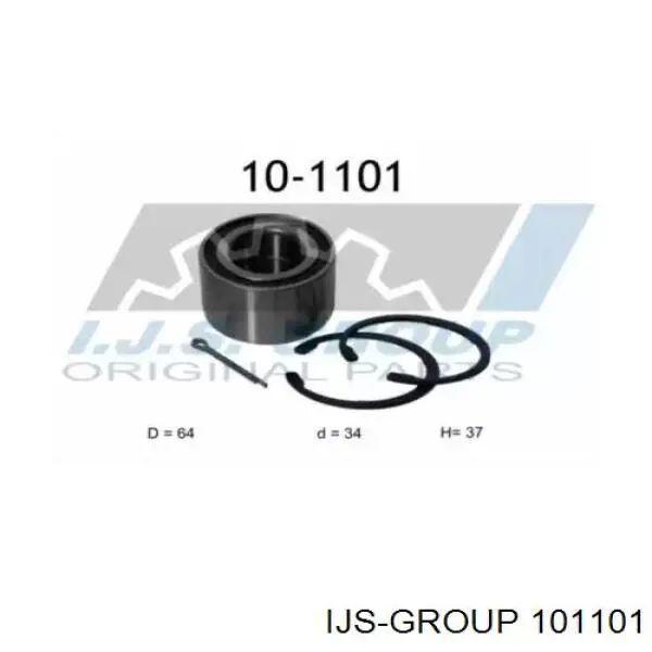 101101 IJS Group cojinete de rueda delantero