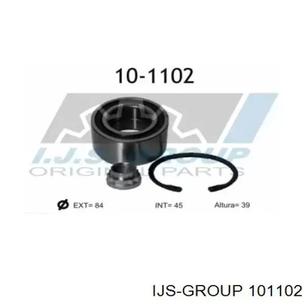 101102 IJS Group cojinete de rueda trasero