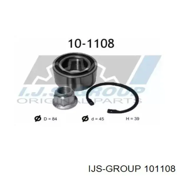 10-1108 IJS Group cojinete de rueda trasero