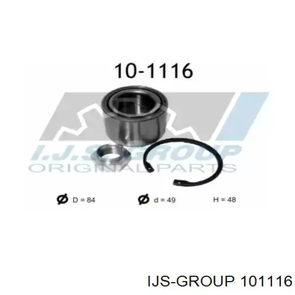 101116 IJS Group cojinete de rueda delantero