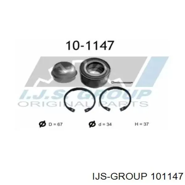 10-1147 IJS Group cojinete de rueda delantero