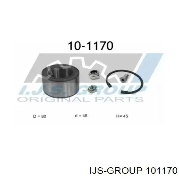 101170 IJS Group cojinete de rueda delantero/trasero