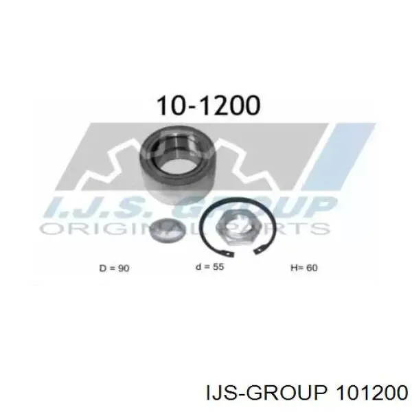 10-1200 IJS Group cojinete de rueda delantero