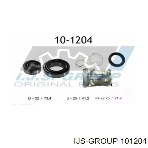 10-1204 IJS Group cojinete de rueda delantero